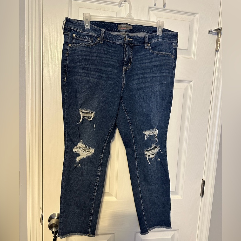 Torrid Crop Boyfriend jeans